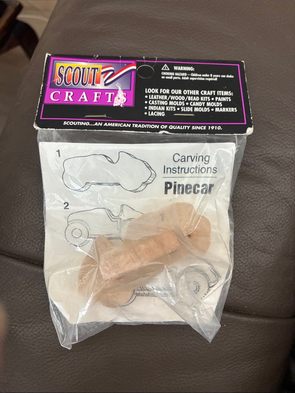 Pinecar Wood Carving Kit - Natural Brown
